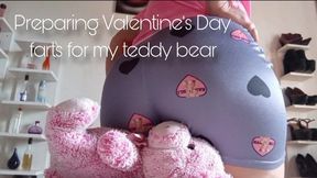 Preparing Valentine's Day farts for my teddy bear