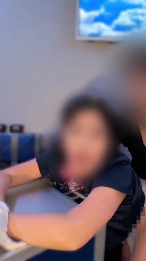 Too sexy flight attendant. 5 consecutive sex! 0 sperm!   Clip 1