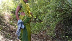 My elder sister-in-law is asking me to take off all my clothes in the outdoor open jungle and fuck my ass, I will have to hit my