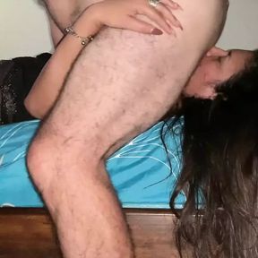 cheating wife sucks my balls, licks my ass and deepthroats