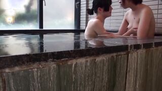 Real life Japanese lesbo friends first bathing experience