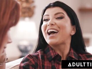ADULT TIME - Large Titty Women Romi Rain & T-Cutie Ariel Demure Have Vehement Screw After Hawt Carwash