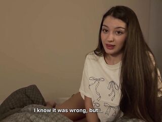 Step Sis Caught Me Jerking Off But I Fast Entice and Hard Screw Her Cunt