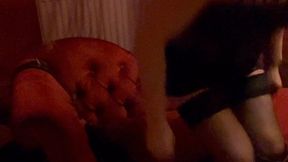 An OTK special over my black stocking clad legs