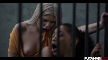 Prison Break: Futa Guard's Huge Cum Load Leaves Blonde Inmate Covered