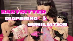 BABYSITTER DIAPERING & HUMILIATION