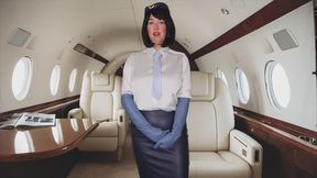 Air Hostess Makes You Breath Deeply From Her Oxygen Mask Pt2