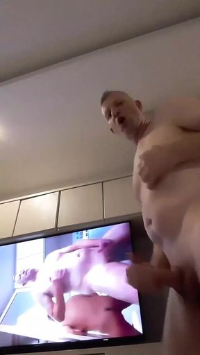 Superhot Guy Cums Watching His Own Video