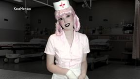 Evil Goth Nurse Joy gives a deep prostate exam
