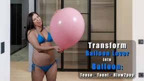 Transform Balloon Lover into Balloon: Tease Taunt Blow2pop - Kylie Jacobs - MP4 4K HD