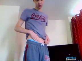 18 Year Old Stephen Strokes His 8 Inch Uncut Cock!