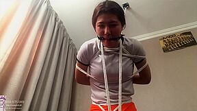 Asian Hooters Girl Tied Up