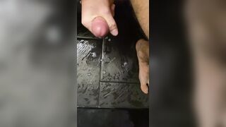 Spunking in shower! Wow