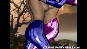 Redhead Anime Babe Sucks Big Dick In Hot 3D Blowjob Action