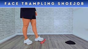 Goddess Amber - Trampling Your Face & Milking Your Cock Under Nurse Hannah's Crocs - Body Cam (226)