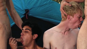 Boys At Camp - Young Colton McKeon riding a dick