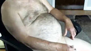 handsome hairy dad jerking off 7