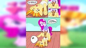 Futa Trans Kicks Off Her Fun With Pony Tail Sniffing!