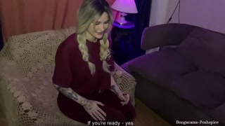 Step sister asks brother to stretch her asshole. First time anal