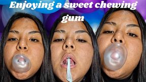 Eating a delicious gum