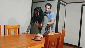 fucking the stepmother when she brings breakfast