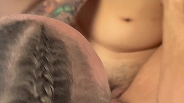 Asian girl ANAL RIDING his white cock