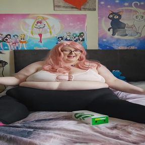 SSBBW FANTASY SUBWAY STUFFING PINK HAIRED GODDESS