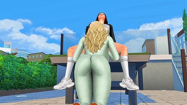ATHLETIC TRANS SLUTS ARRANGED AN ANAL WORKOUT WITH A BIG DICK