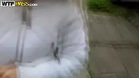 Pretty Legal-age Nesty does blowjob in public