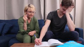 Naughty Aunt Judy Steps In To Help Her Stepson With His Special "Homework" Needs