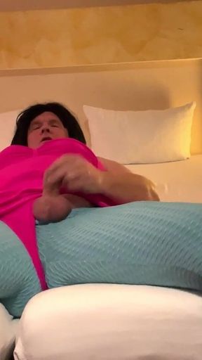 Yoga Pants with Swimdress in the Bedroom