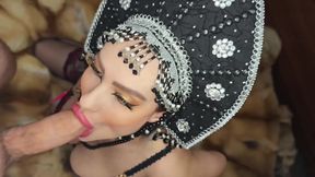 Blowjob From Slavic Bimbo, Facial Cumshot