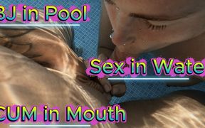 First Underwater Sex with Step Sister in Pool