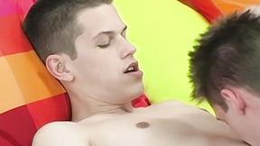 ”Charming twink Kevin Grey nailed by Caleb Levi after sloppy BJ”