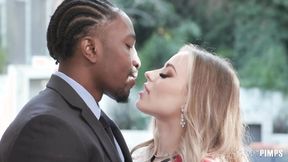 ”Hardcore Interracial With Petite Natural Tits Blonde Anna Claire Clouds & huge black dick”