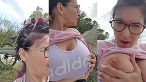 pour ce lundi de paques une petite balade en velo sac a dos au bord de l eau ...