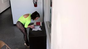 free use receptionist - gloryhole waiting room