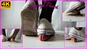 Dirty Converse Full Weight Cock Trampling And Jumping - Cock Crush - Cockbox - Shoejob - CBT - Foot Fetish - 4K