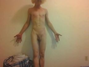 BDSM Naked Transgirl After Caning 40+ Times on Butt &amp; Groin Wwood Stick