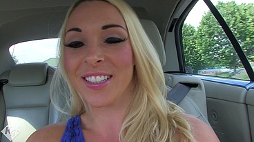 Horny Porn Star Fucks The Driver After A Shooting Day