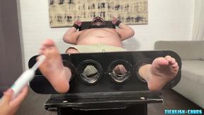 TicklishChubs: Texas Bear Gets Tickled By Matt On The Restraint Table