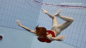 Ala underwater slut swims naked