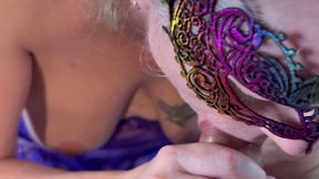 Amateur wife gives head in POV, super close up cum in mouth