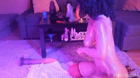 live cam show stacy bloom with lovense distance toy - orgasm control with fan private show.