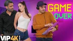 Watch these hot babes moan while they get their turn to cum in a hot fantasy with Daddy's help