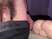 Rediscovering my favorite toys- bi-curious fucking pocket pussy while roommates gone