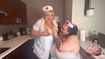 BBW nurses fuck in the break room