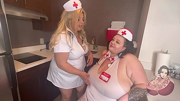 BBW nurses fuck in the break room