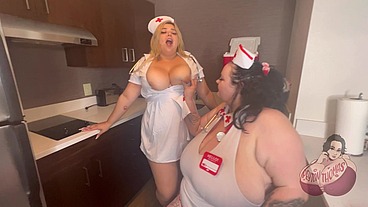 BBW nurses fuck in the break room