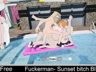Fuckerman: Sunset wench Blitz (free game itchio) Adventure, Adult, Animation, Cartoon, fuckerman, futa, Manga, NSFW, summer, summertime, sunset-whore